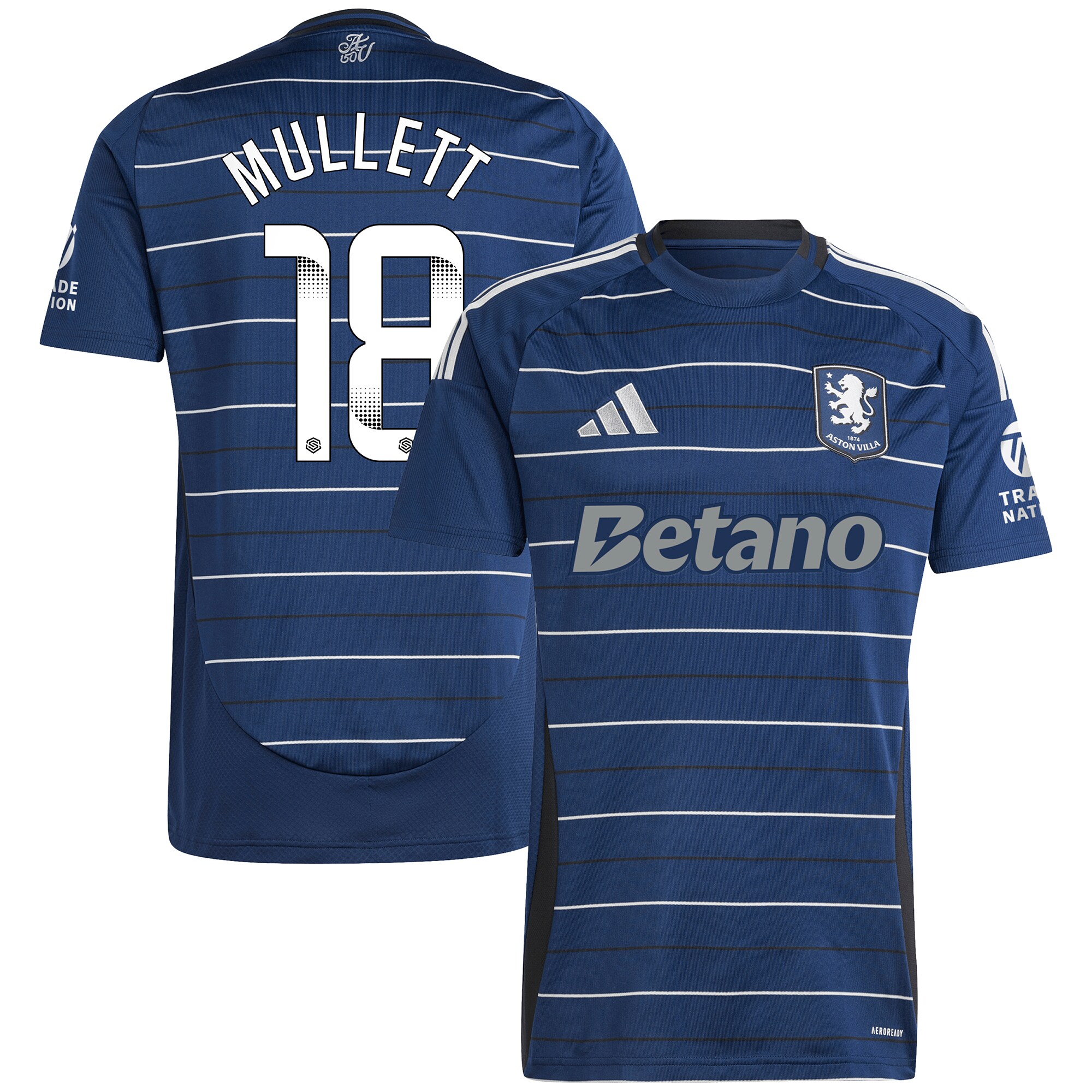 aston villa wsl adidas third shirt 2024-25 with mullett 18 printing Collection | Aston Villa Fan Shop