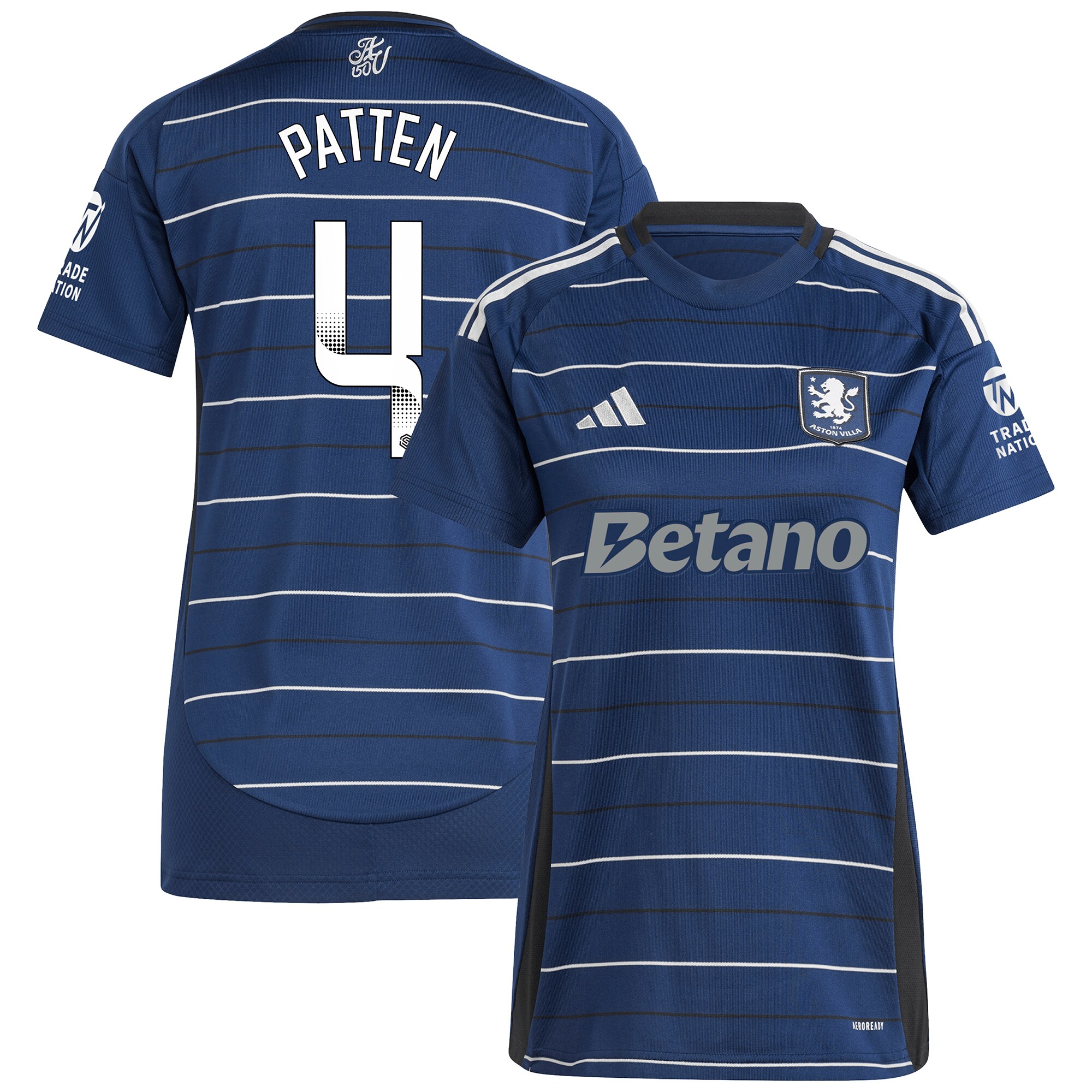 aston villa wsl adidas third shirt 2024-25 – womens with patten 4 printing Collection | Aston Villa Fan Shop