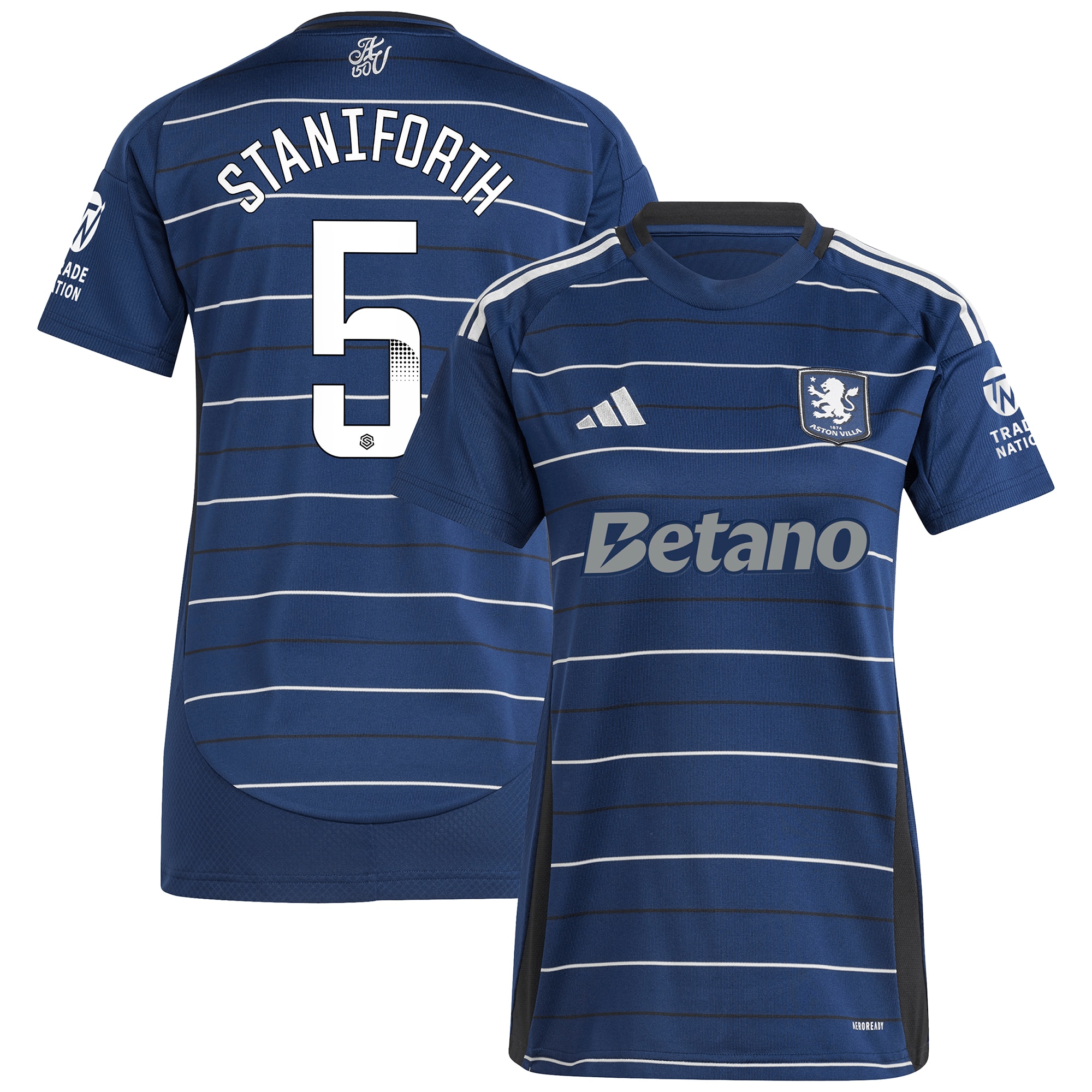 aston villa wsl adidas third shirt 2024-25 – womens with staniforth 5 printing Collection | Aston Villa Fan Shop