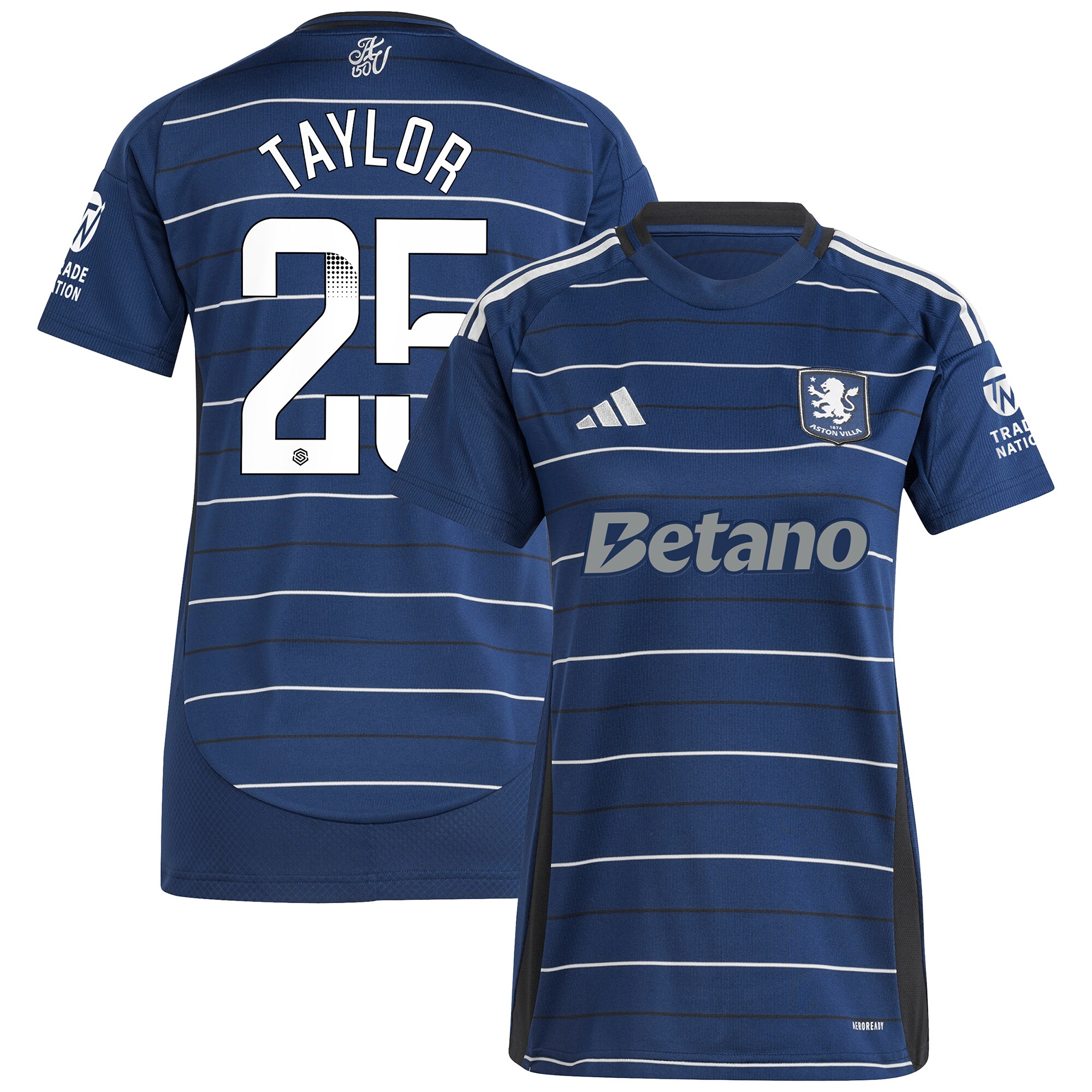 aston villa wsl adidas third shirt 2024-25 – womens with taylor 25 printing Collection | Aston Villa Fan Shop