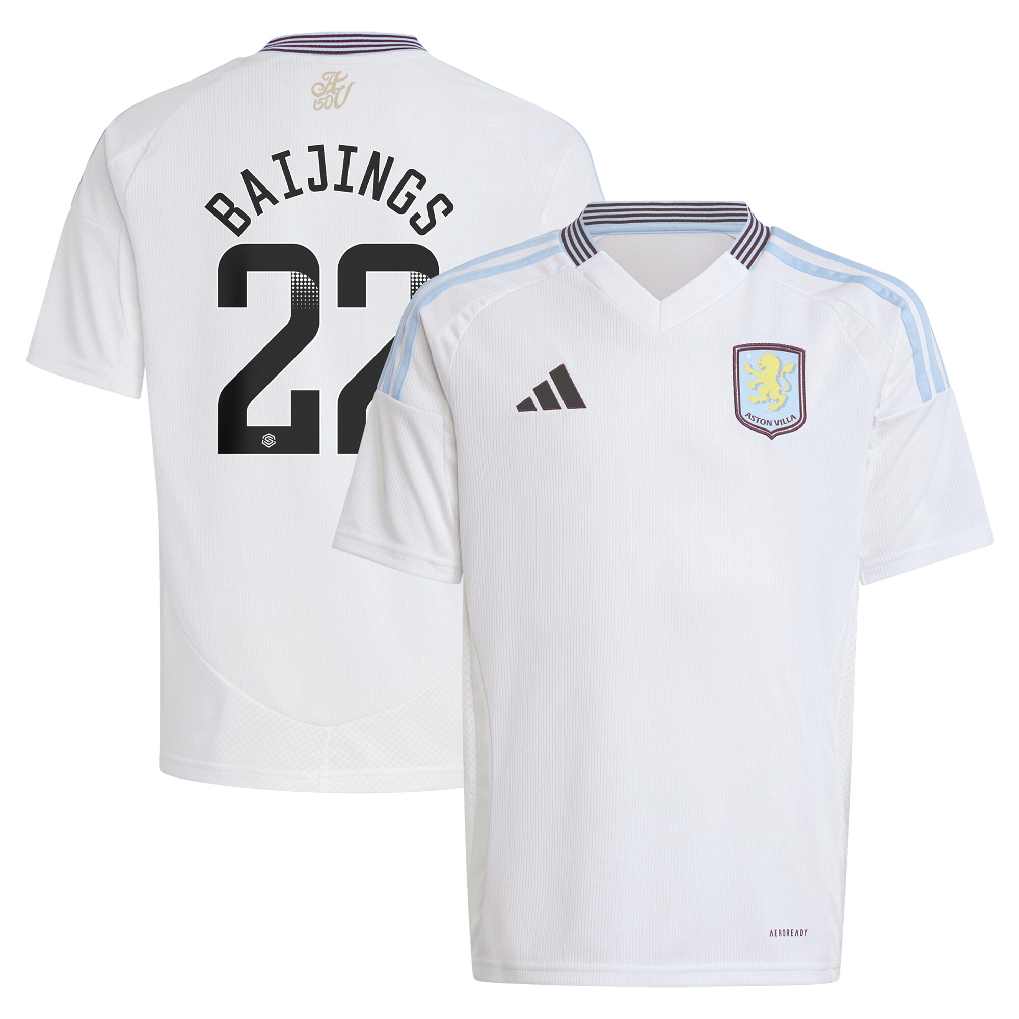 aston villa wsl away shirt 2024-25 – kids with baijings 22 printing Collection | Aston Villa Fan Shop