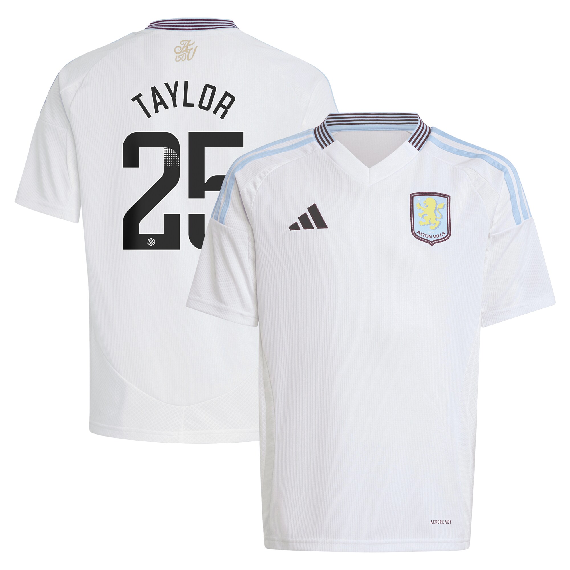 aston villa wsl away shirt 2024-25 – kids with taylor 25 printing Collection | Aston Villa Fan Shop