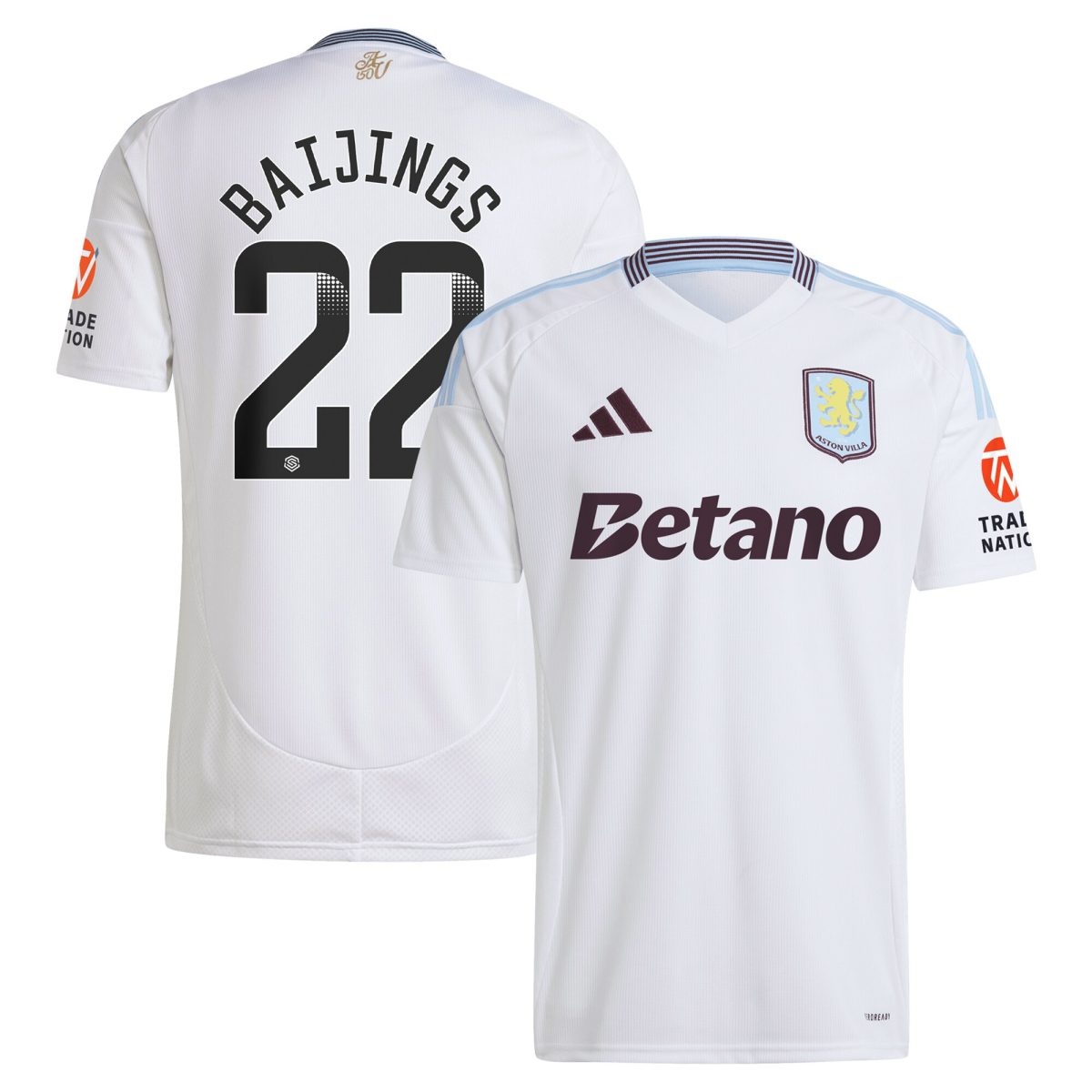 aston villa wsl away shirt 2024-25 with baijings 22 printing Collection | Aston Villa Fan Shop
