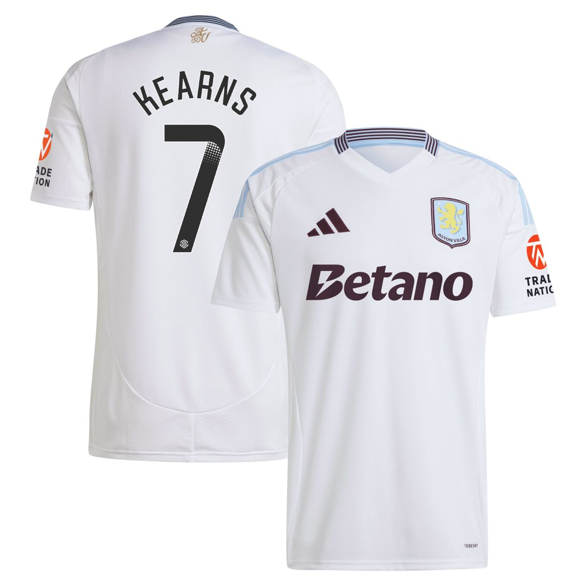 aston villa wsl away shirt 2024-25 with kearns 7 printing Collection | Aston Villa Fan Shop