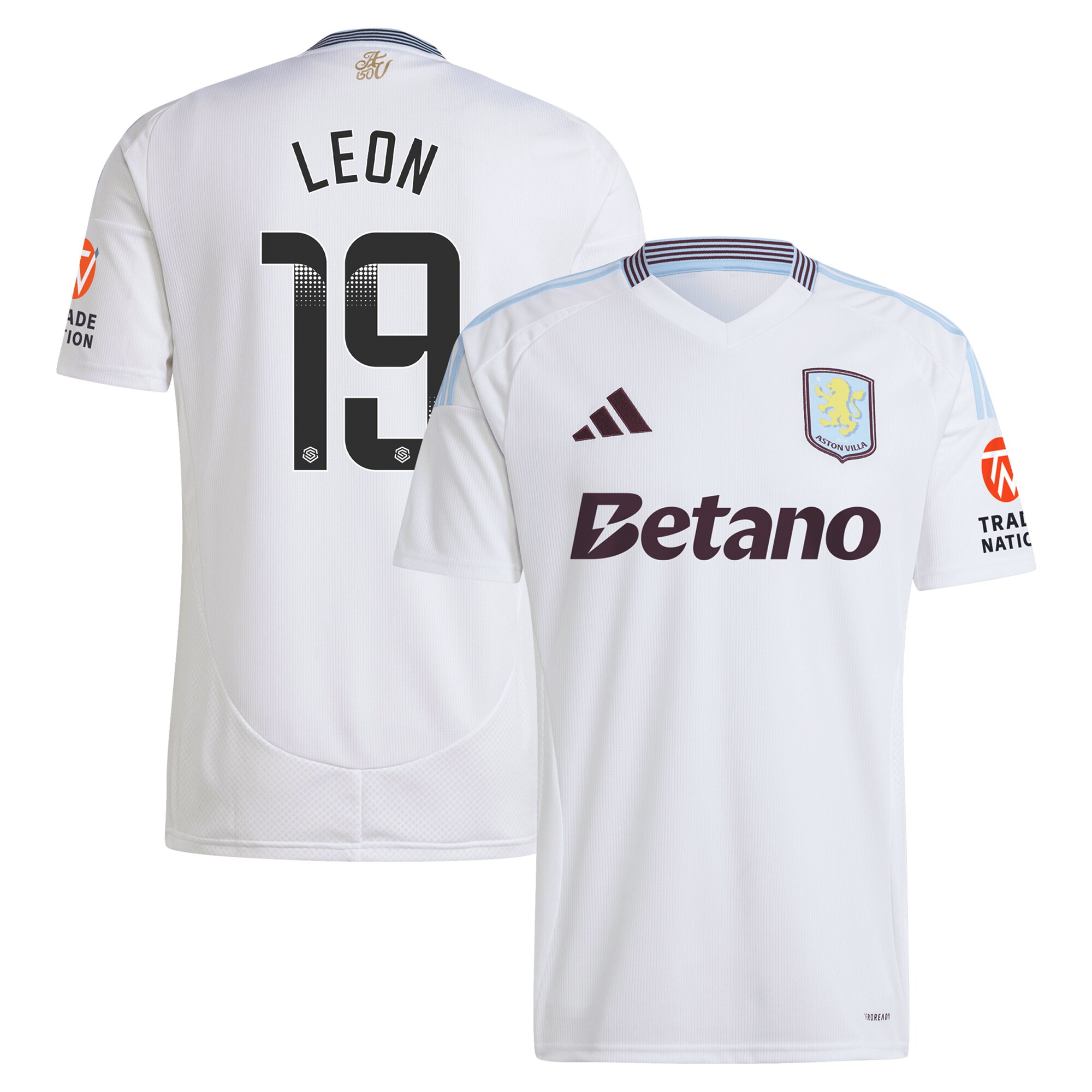 aston villa wsl away shirt 2024-25 with leon 19 printing Collection | Aston Villa Fan Shop