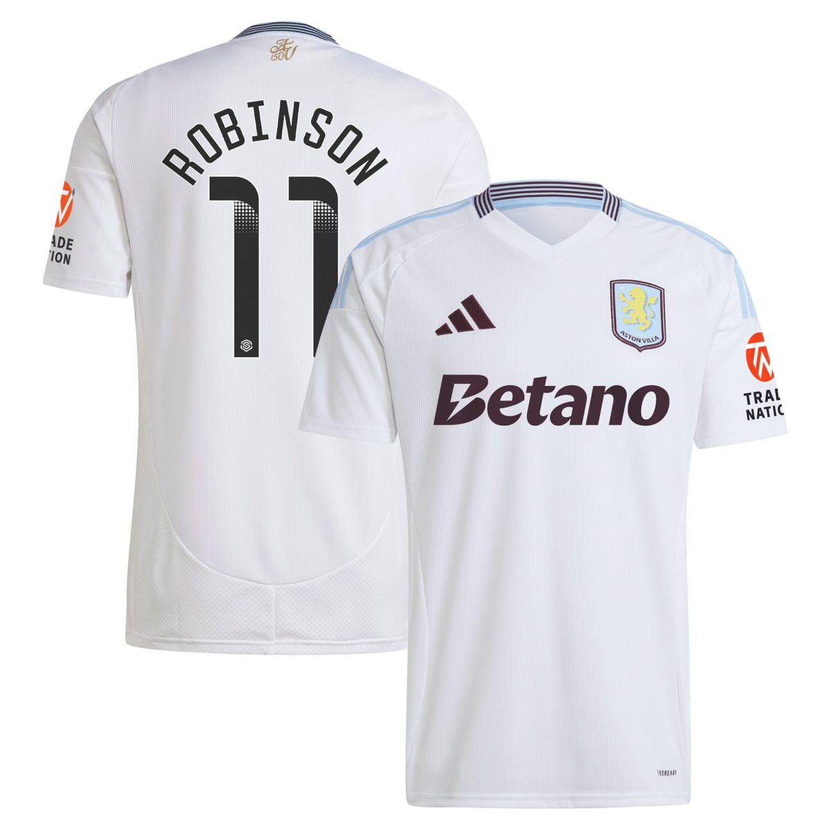 aston villa wsl away shirt 2024-25 with robinson 11 printing Collection | Aston Villa Fan Shop
