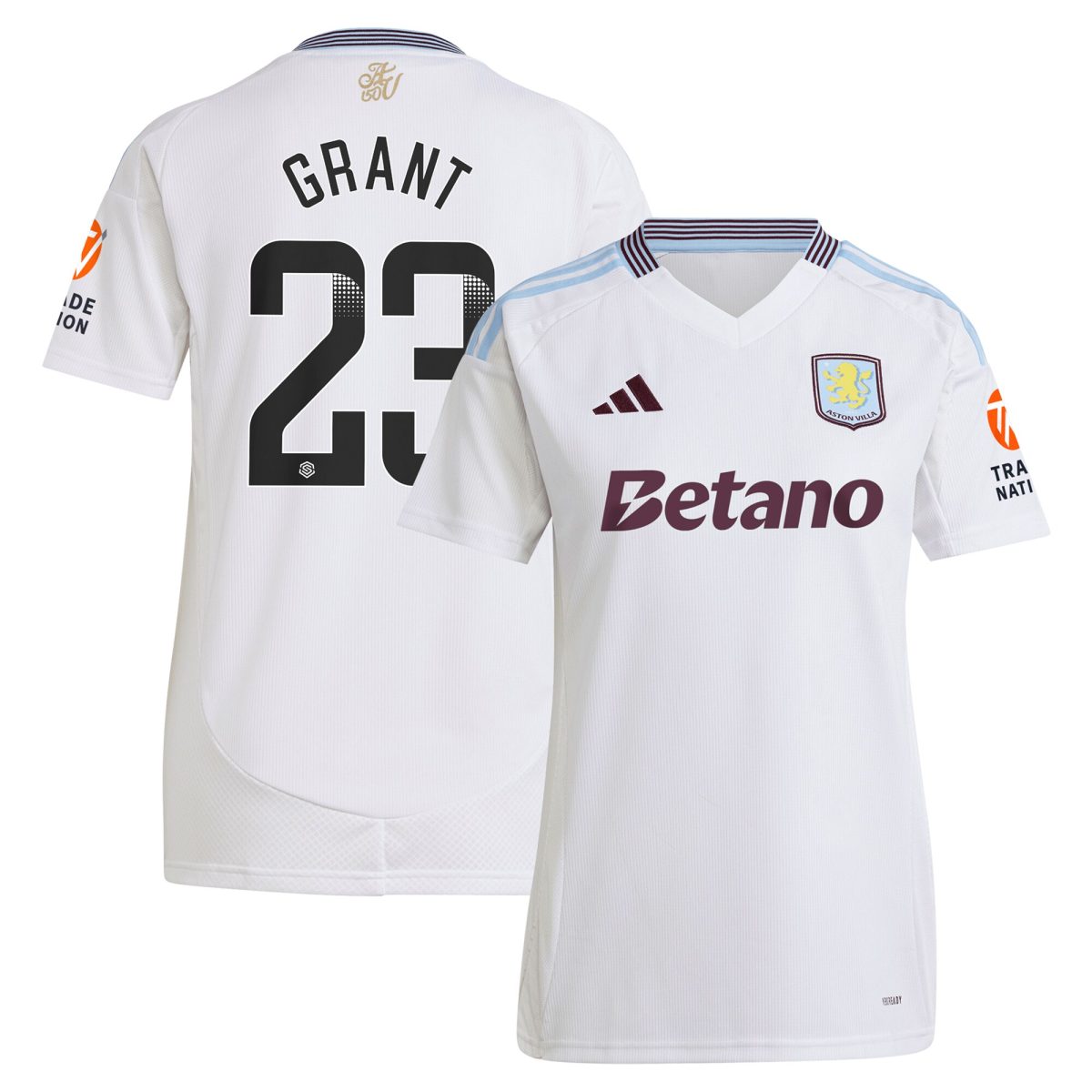 aston villa wsl away shirt 2024-25 – womens with grant 23 printing Collection | Aston Villa Fan Shop