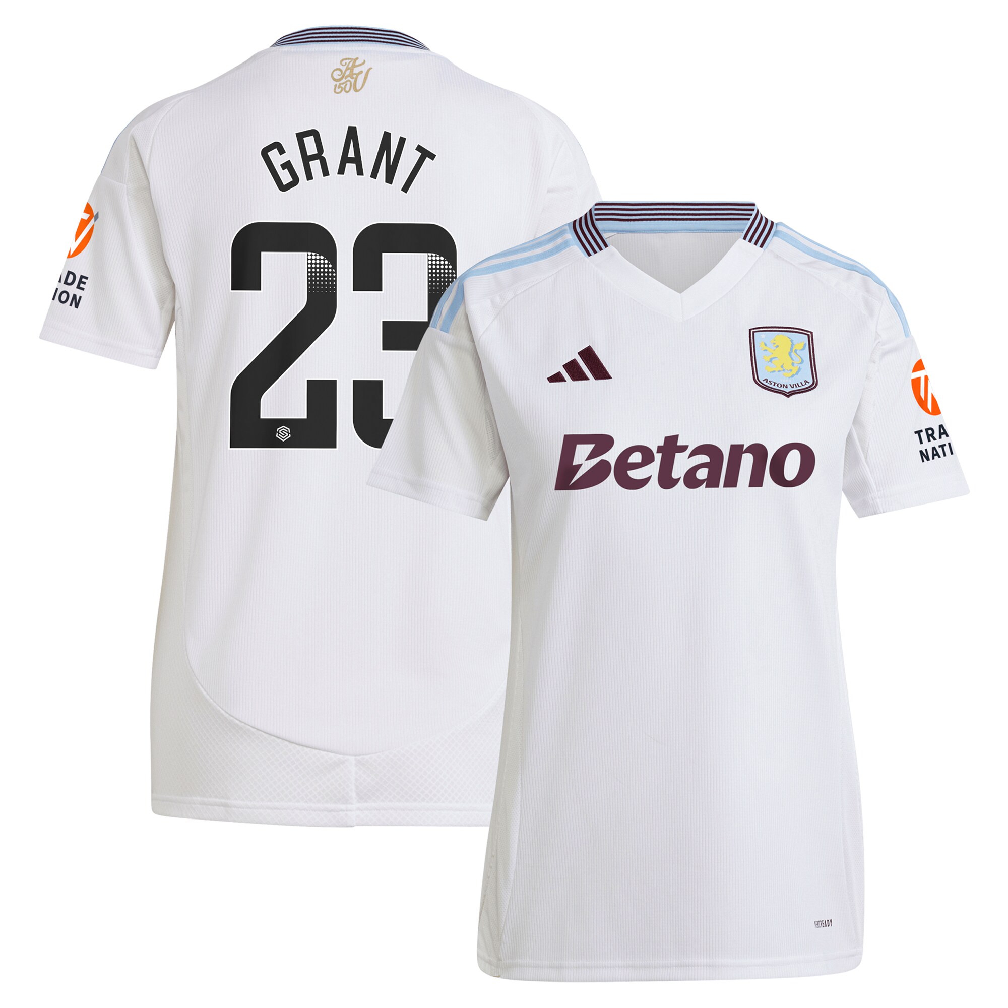 aston villa wsl away shirt 2024-25 – womens with grant 23 printing Collection | Aston Villa Fan Shop