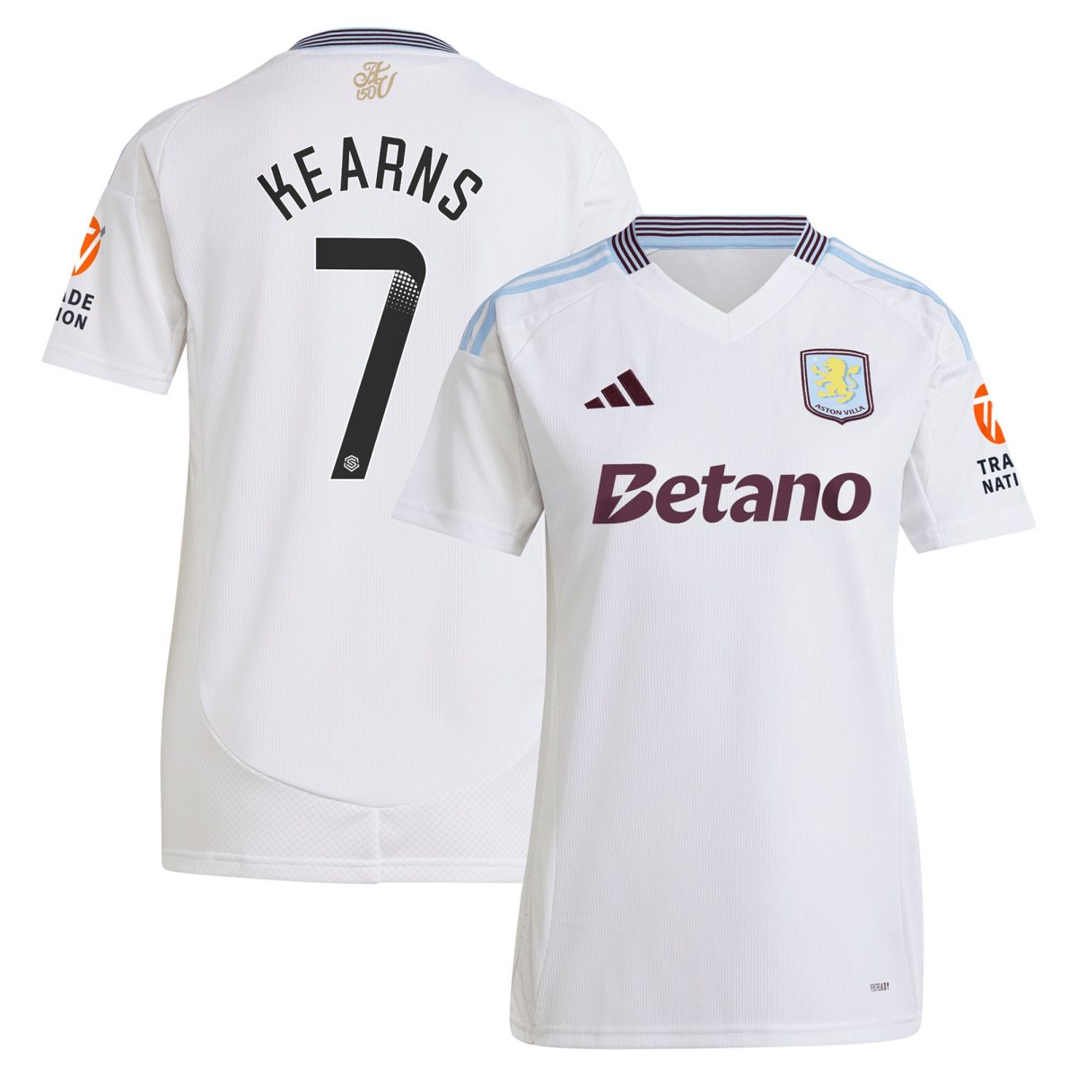 aston villa wsl away shirt 2024-25 – womens with kearns 7 printing Collection | Aston Villa Fan Shop