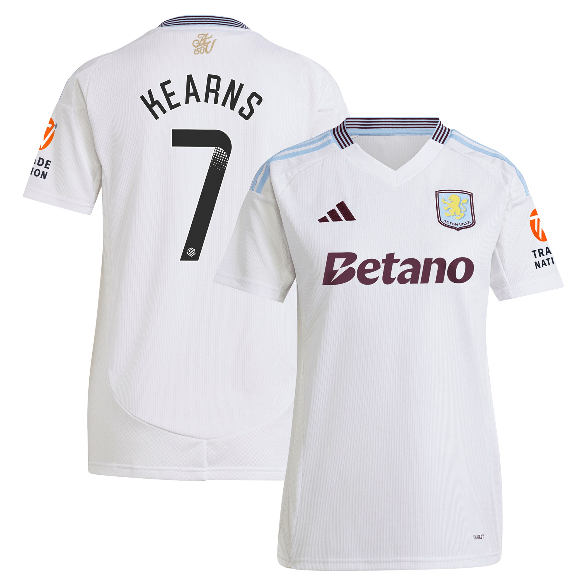 aston villa wsl away shirt 2024-25 – womens with kearns 7 printing Collection | Aston Villa Fan Shop