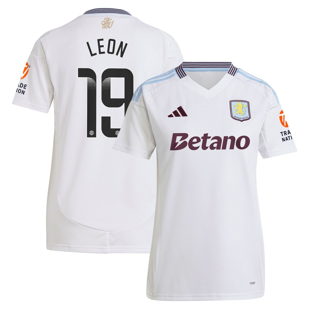 aston villa wsl away shirt 2024-25 – womens with leon 19 printing Collection | Aston Villa Fan Shop