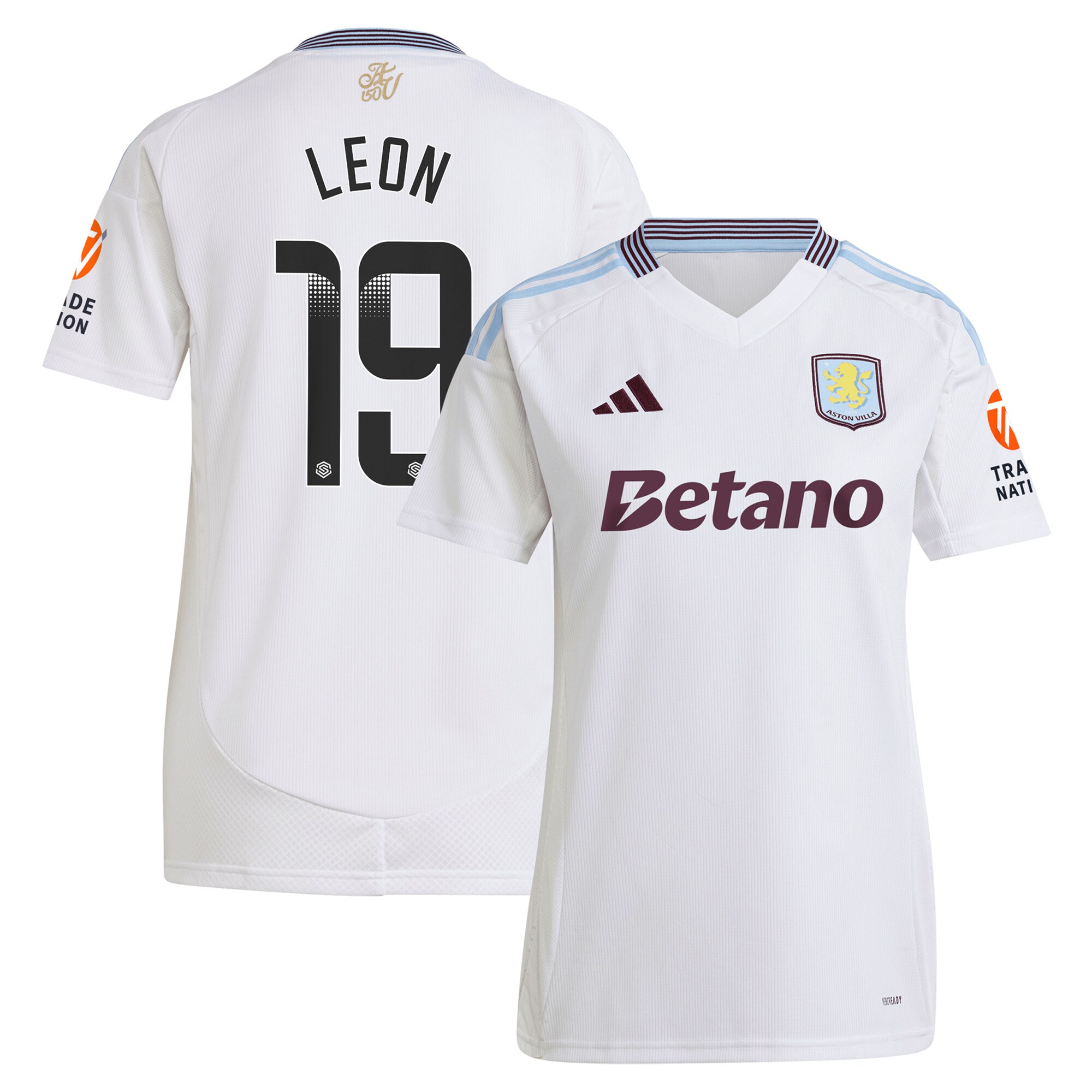aston villa wsl away shirt 2024-25 – womens with leon 19 printing Collection | Aston Villa Fan Shop