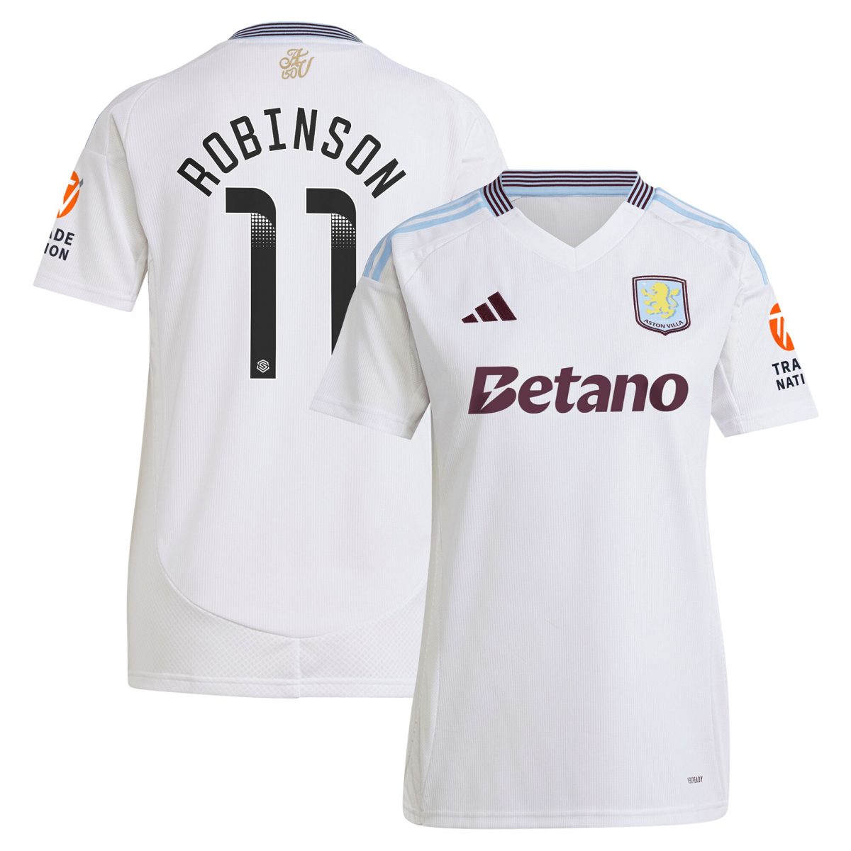 aston villa wsl away shirt 2024-25 – womens with robinson 11 printing Collection | Aston Villa Fan Shop