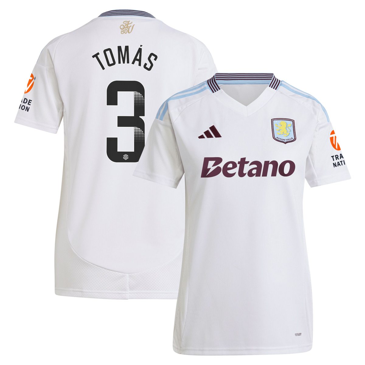 aston villa wsl away shirt 2024-25 – womens with tomás 3 printing Collection | Aston Villa Fan Shop