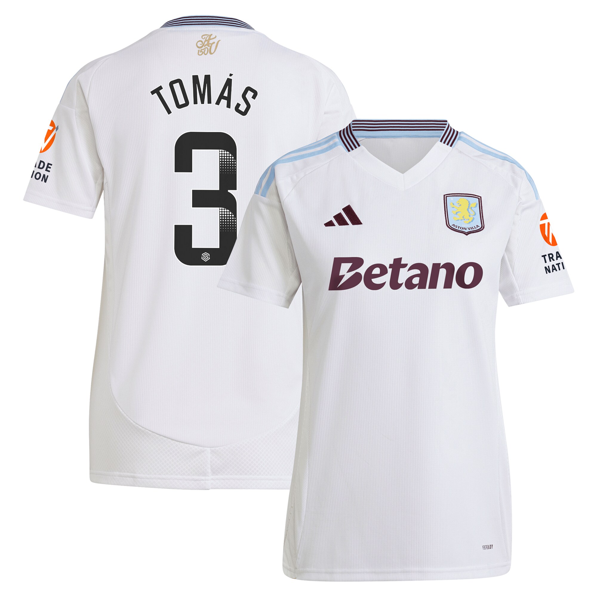 aston villa wsl away shirt 2024-25 – womens with tomás 3 printing Collection | Aston Villa Fan Shop